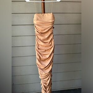 Bodycon Dress with Ruching. Padded